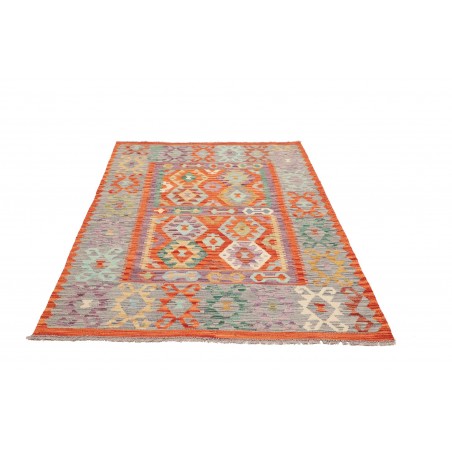Tappeto Kilim Afghanistan marrone grigio 136x196