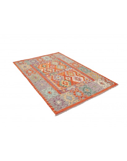 Tappeto Kilim Afghanistan marrone grigio 136x196