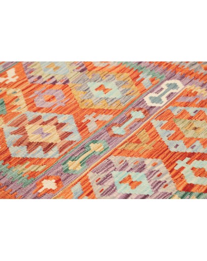 Tappeto Kilim Afghanistan marrone grigio 136x196