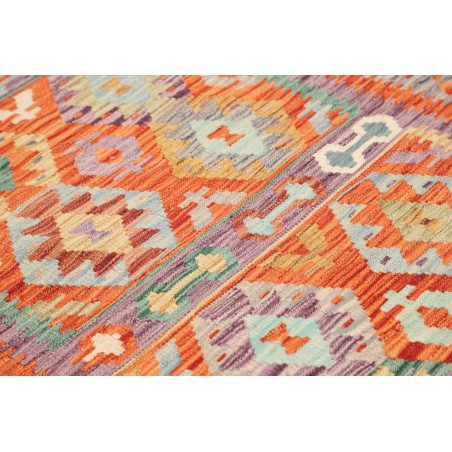 Tappeto Kilim Afghanistan marrone grigio 136x196