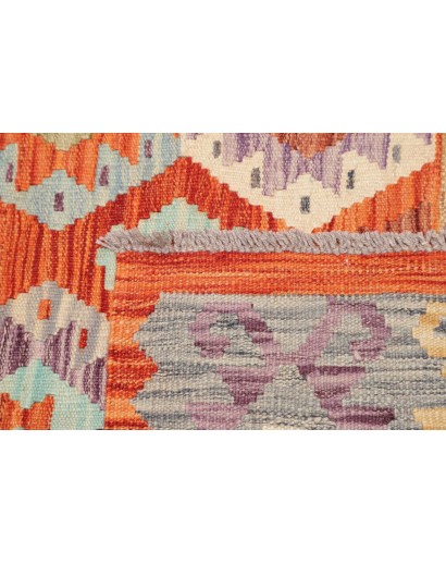 Tappeto Kilim Afghanistan marrone grigio 136x196