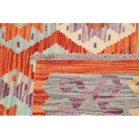 Tappeto Kilim Afghanistan marrone grigio 136x196