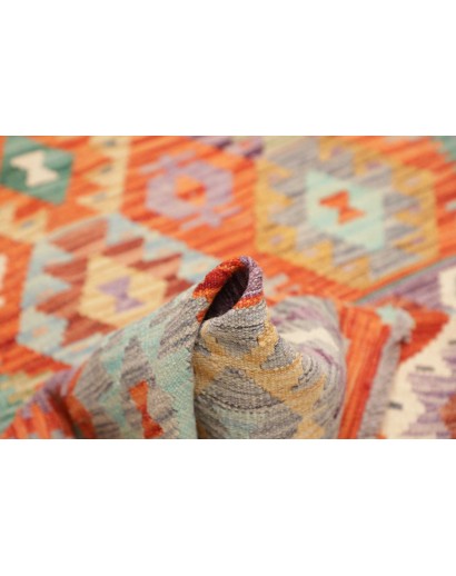 Tappeto Kilim Afghanistan marrone grigio 136x196