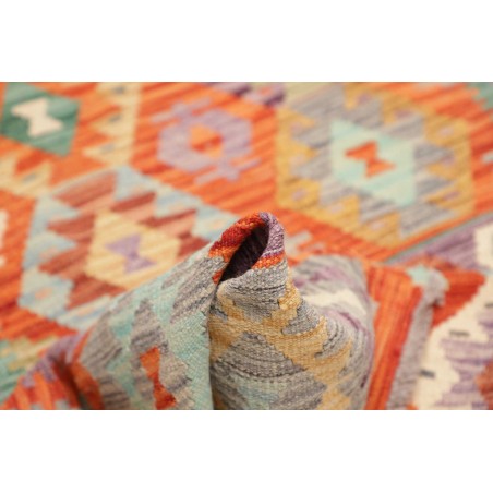 Tappeto Kilim Afghanistan marrone grigio 136x196