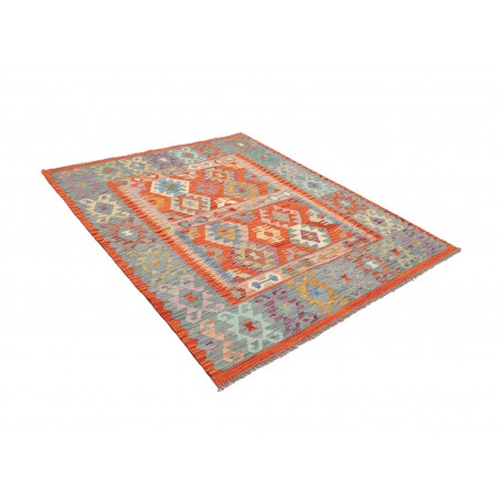 Tappeto Kilim Afghanistan marrone azzurro 157x193