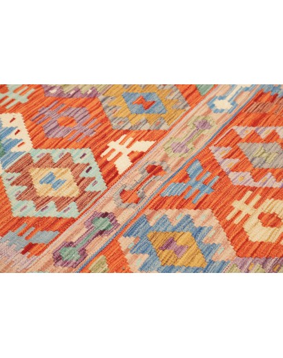 Tappeto Kilim Afghanistan marrone azzurro 157x193