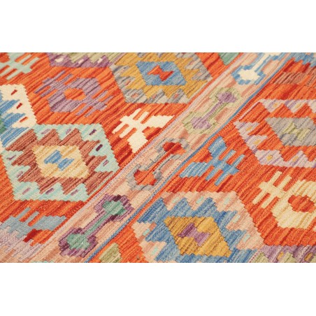 Tappeto Kilim Afghanistan marrone azzurro 157x193