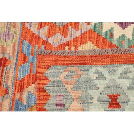 Tappeto Kilim Afghanistan marrone azzurro 157x193