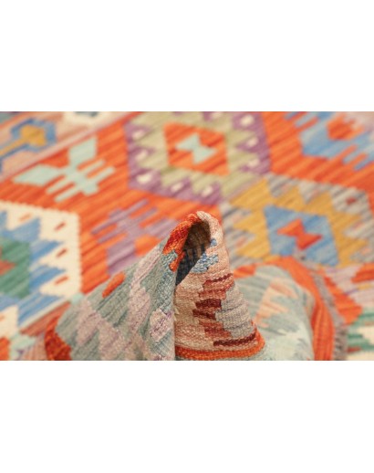 Tappeto Kilim Afghanistan marrone azzurro 157x193