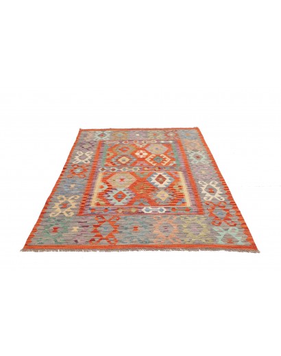 Tappeto Kilim Afghanistan marrone giallo 146x201