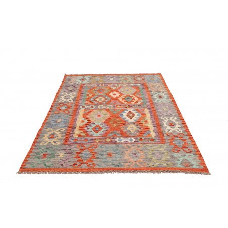 Tappeto Kilim Afghanistan marrone giallo 146x201