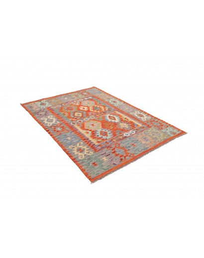 Tappeto Kilim Afghanistan marrone giallo 146x201