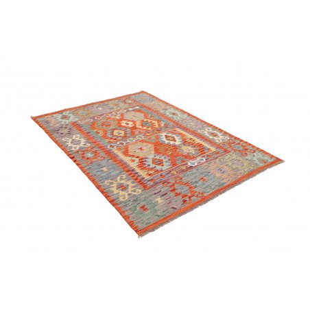 Tappeto Kilim Afghanistan marrone giallo 146x201