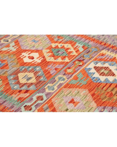 Tappeto Kilim Afghanistan marrone giallo 146x201