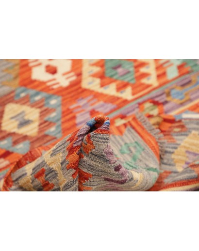Tappeto Kilim Afghanistan marrone giallo 146x201