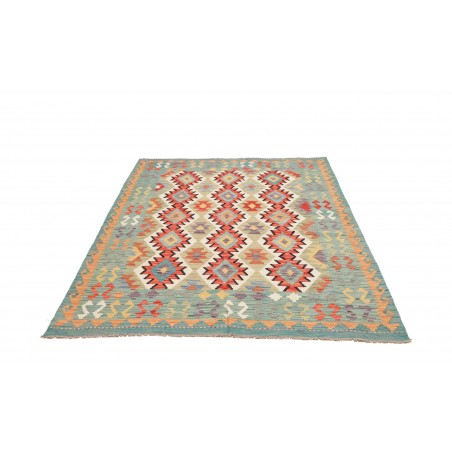 Tappeto Kilim Afghanistan marrone azzurro 147x197