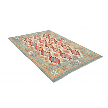 Tappeto Kilim Afghanistan marrone azzurro 147x197
