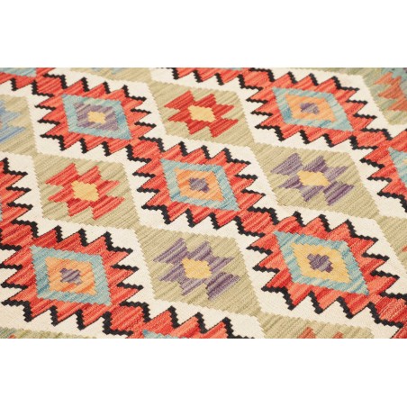 Tappeto Kilim Afghanistan marrone azzurro 147x197