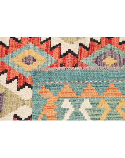 Tappeto Kilim Afghanistan marrone azzurro 147x197