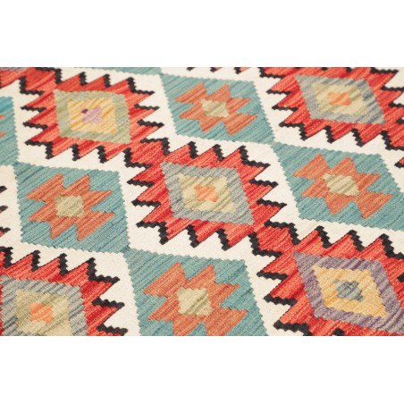 Tappeto Kilim Afghanistan azzurro bianco 148x193