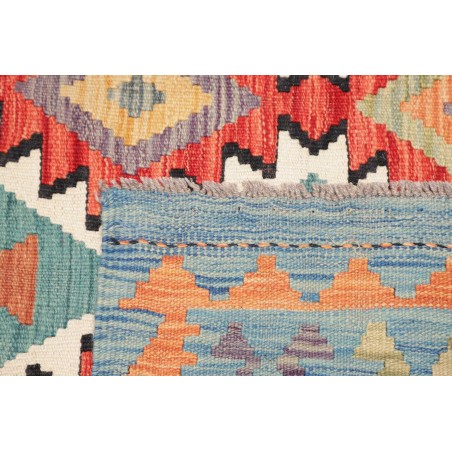 Tappeto Kilim Afghanistan azzurro bianco 148x193