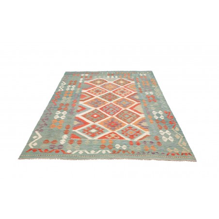 Tappeto Kilim Afghanistan azzurro 154x202