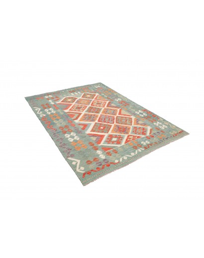 Tappeto Kilim Afghanistan azzurro 154x202