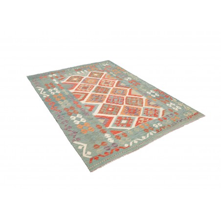 Tappeto Kilim Afghanistan azzurro 154x202