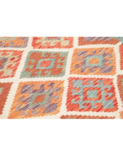 Tappeto Kilim Afghanistan azzurro 154x202