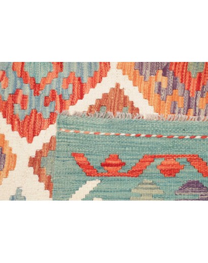 Tappeto Kilim Afghanistan azzurro 154x202
