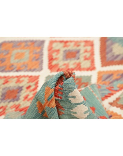 Tappeto Kilim Afghanistan azzurro 154x202