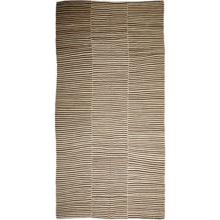 Tappeto Kilim Mazandaran Vintage Persia giallo grigio 208x411