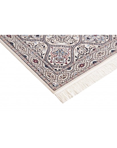 Tappeto Nain 6La Persia bianco grigio 204x206
