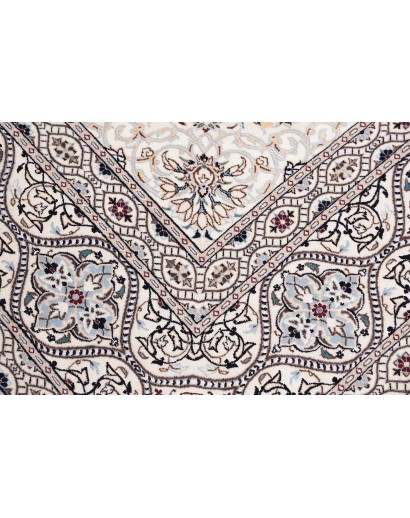 Tappeto Nain 6La Persia bianco grigio 204x206