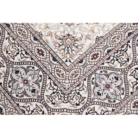 Tappeto Nain 6La Persia bianco grigio 204x206
