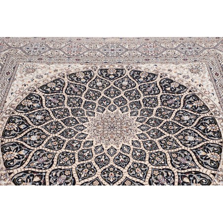 Tappeto Nain 6La Persia bianco grigio 204x206