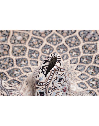 Tappeto Nain 6La Persia bianco grigio 204x206