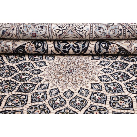 Tappeto Nain 6La Persia bianco grigio 204x206