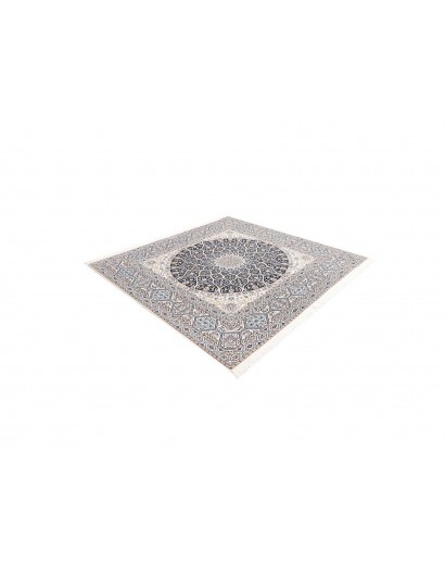 Tappeto Nain 6La Persia bianco grigio 207x205