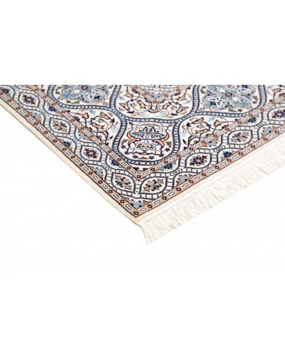 Tappeto Nain 6La Persia bianco grigio 207x205