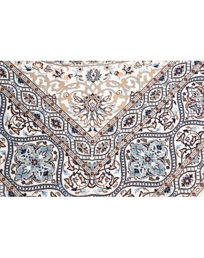 Tappeto Nain 6La Persia bianco grigio 207x205