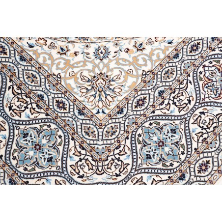 Tappeto Nain 6La Persia bianco grigio 207x205