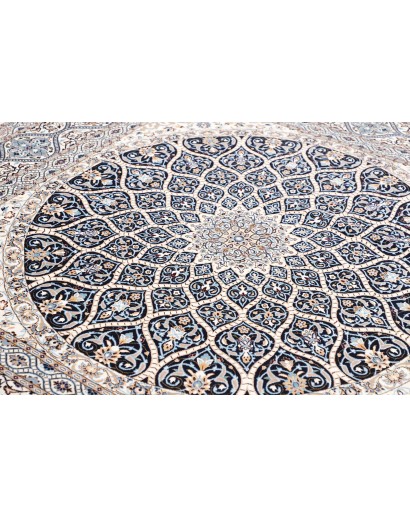 Tappeto Nain 6La Persia bianco grigio 207x205