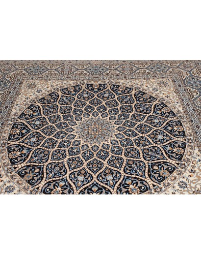 Tappeto Nain 6La Persia bianco grigio 207x205