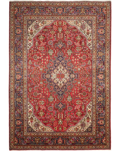 Tappeto Tabriz Persia marrone giallo 205x300