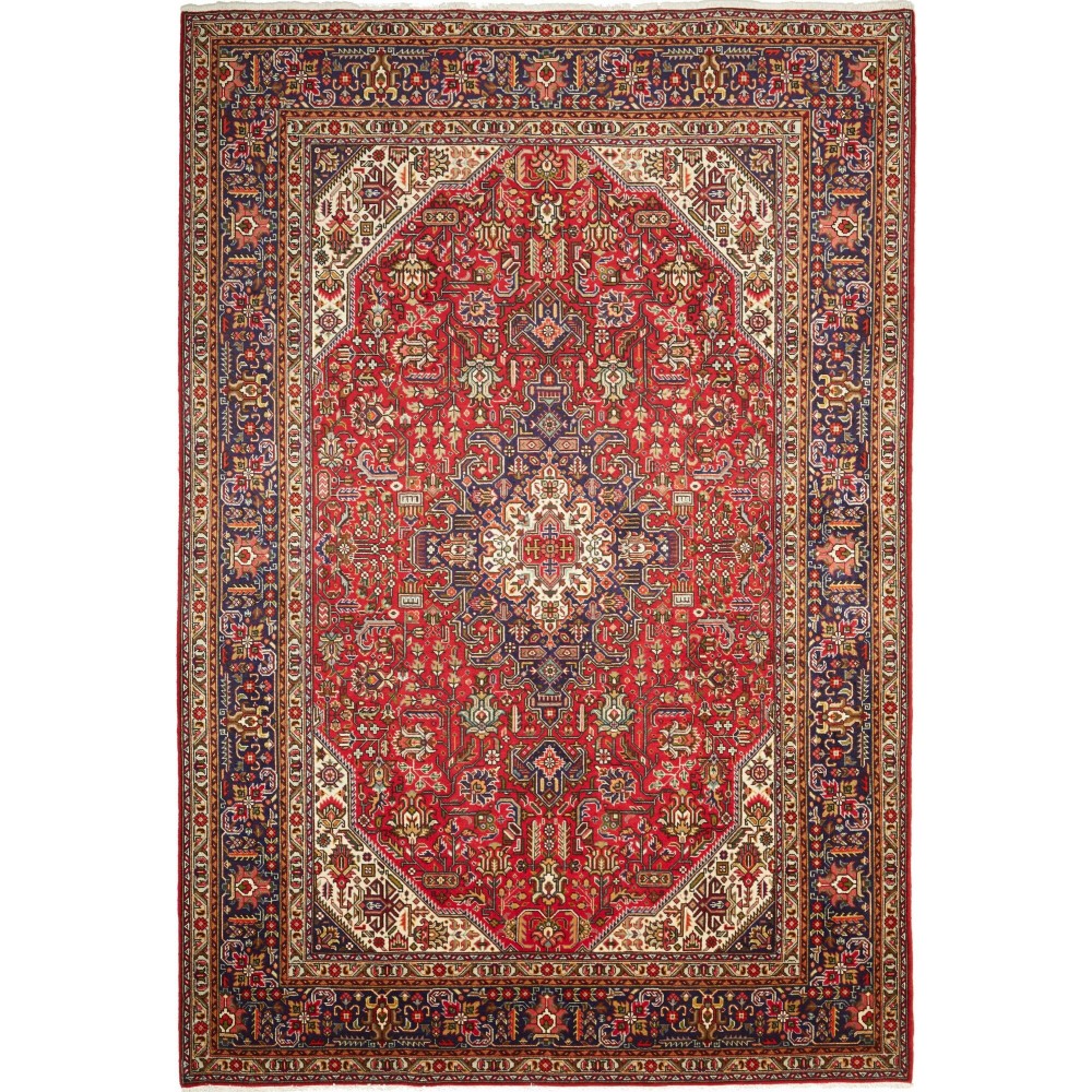 Tappeto Tabriz Persia marrone giallo 205x300 Tappeto Tabriz Persia marrone giallo 205x300