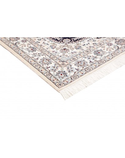 Tappeto Nain 6La Persia bianco grigio 103x152