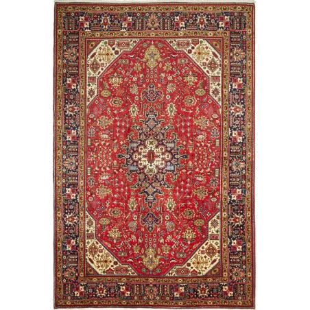 Tappeto Tabriz Persia marrone giallo 197x300