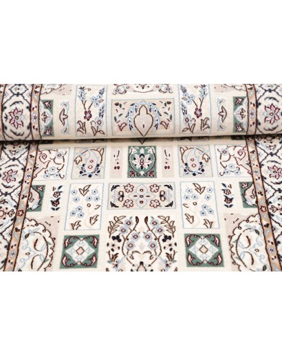 Tappeto Nain 6La Persia bianco grigio 67x190