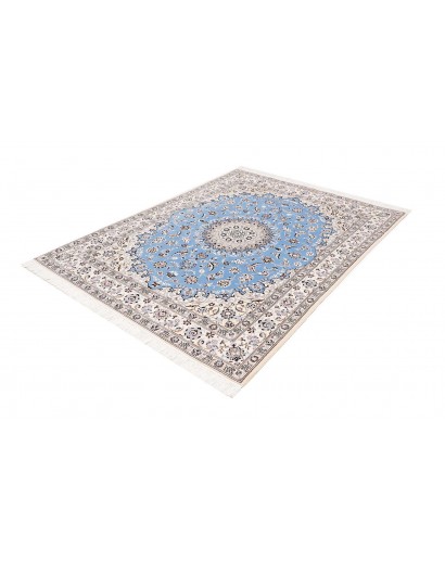 Tappeto Nain 6La Persia bianco blu 160x203